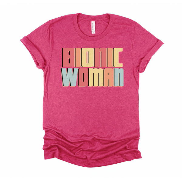 Bionic Woman Shirt / Get Well Soon Gifts For Women / Knee Hip Back Leg Replacement Tshirt - Unisex T-Shirt XS - 4XL