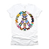 Peace Sign Butterflies 60's Retro Design World 70s Hippie T-Shirt