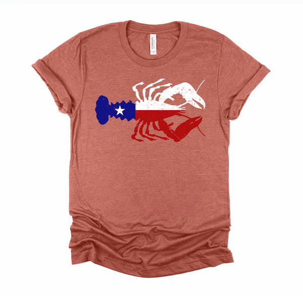 Crawfish Texas Seafood Shellfish Lone Star Southern Food T-Shirt