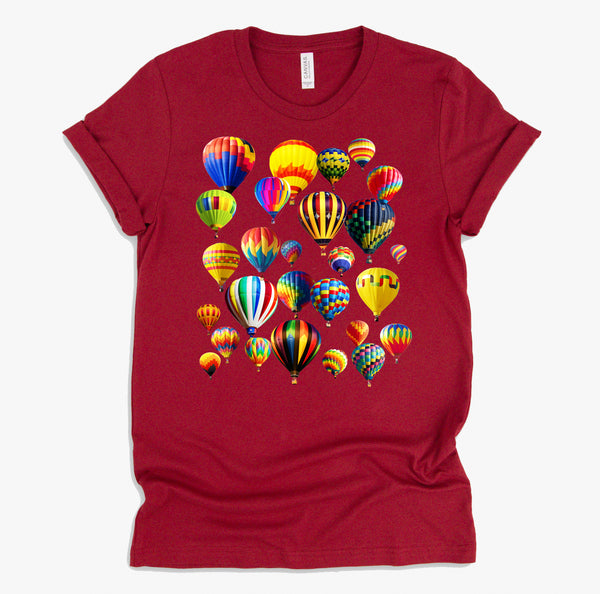 Colorful Cute Hot Air Balloon Ride Vacation Flying Balloons T-Shirt