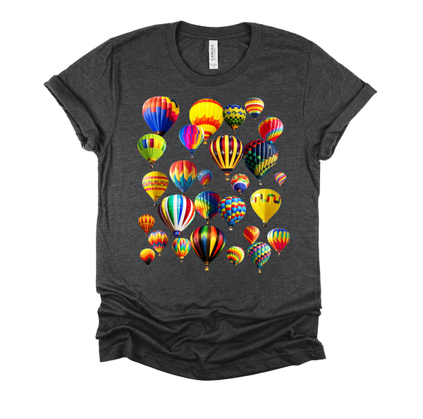 Colorful Cute Hot Air Balloon Ride Vacation Flying Balloons T-Shirt