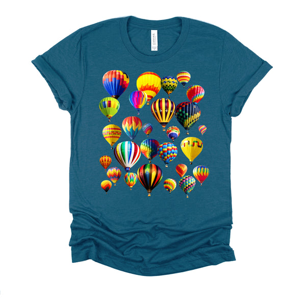 Colorful Cute Hot Air Balloon Ride Vacation Flying Balloons T-Shirt