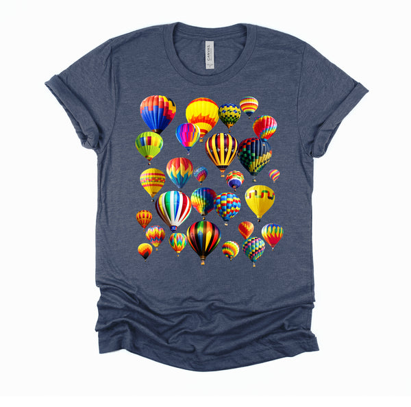 Colorful Cute Hot Air Balloon Ride Vacation Flying Balloons T-Shirt