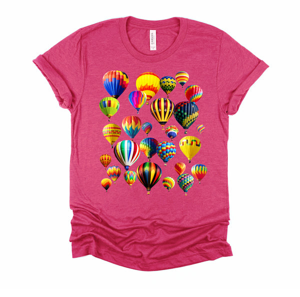Colorful Cute Hot Air Balloon Ride Vacation Flying Balloons T-Shirt
