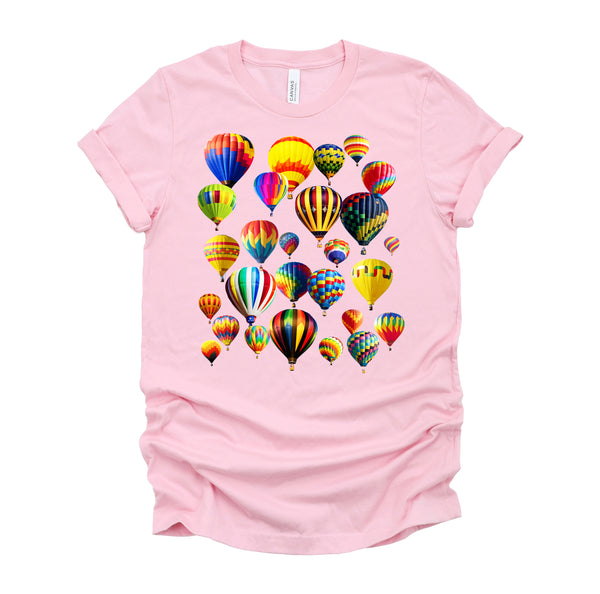 Colorful Cute Hot Air Balloon Ride Vacation Flying Balloons T-Shirt