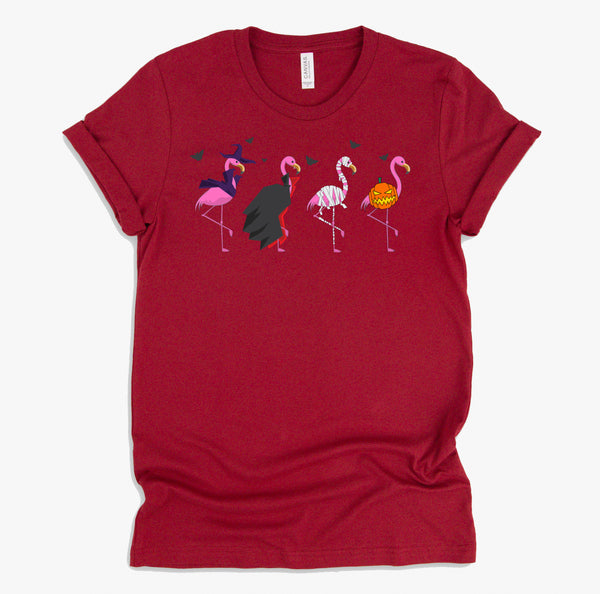 Pink Flamingo Halloween Costume Witch Vampire Mummy Jack T-Shirt