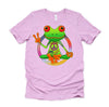 Hippie Frog Peace Sign Yoga Frogs Hippies 70s T-Shirt