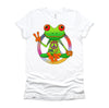 Hippie Frog Peace Sign Yoga Frogs Hippies 70s T-Shirt