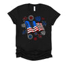 Fireworks 4th of July American Flag Patriotic Sparklers T-Shirt