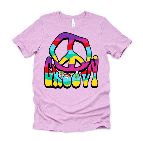 Groovy Hippie 60s 70s Peace Sign Symbol 1970s Flower Power T-Shirt
