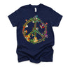 Magic Mushrooms Peace Sign Psychedelic Retro Shrooms Gift Shirt