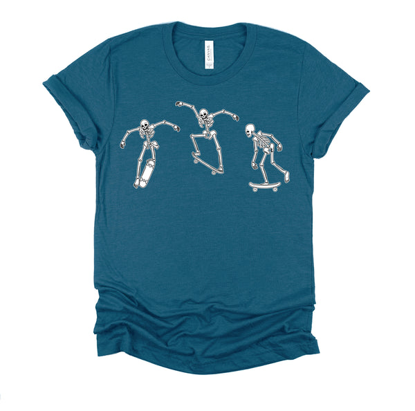 Skateboarding Skeletons Skater Halloween Shirt