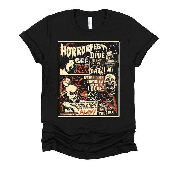 Vintage Horrorfest Poster Halloween Movie Shirt
