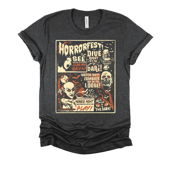 Vintage Horrorfest Poster Halloween Movie Shirt