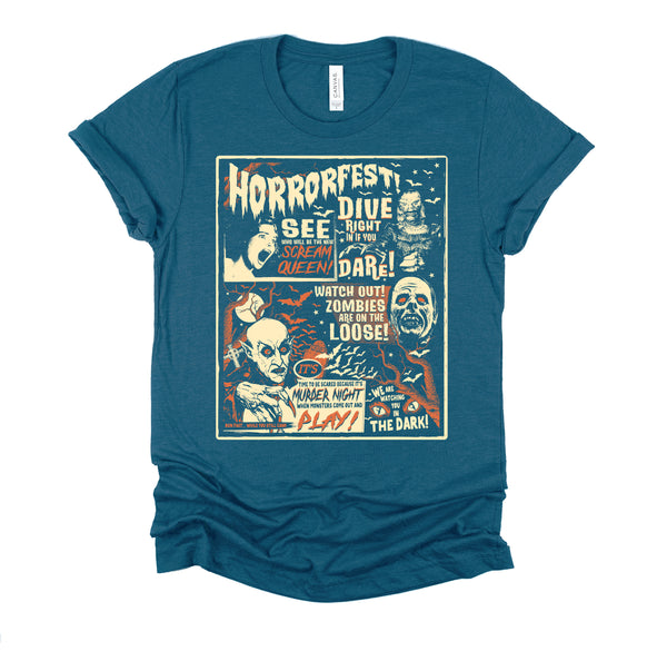 Vintage Horrorfest Poster Halloween Movie Shirt