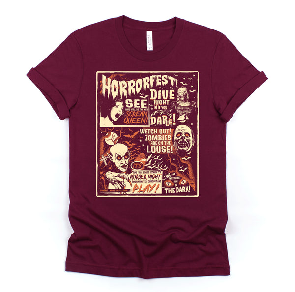 Vintage Horrorfest Poster Halloween Movie Shirt