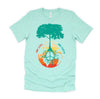 World Peace Tree Of Life Shirt, Love People Earth Day Tshirt, Save The Forest One Love Retro Unisex T-Shirt XS-4X