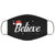 Christmas Face Mask Adult & Kids Mask Believe SantaFace Masks Anti Microbial