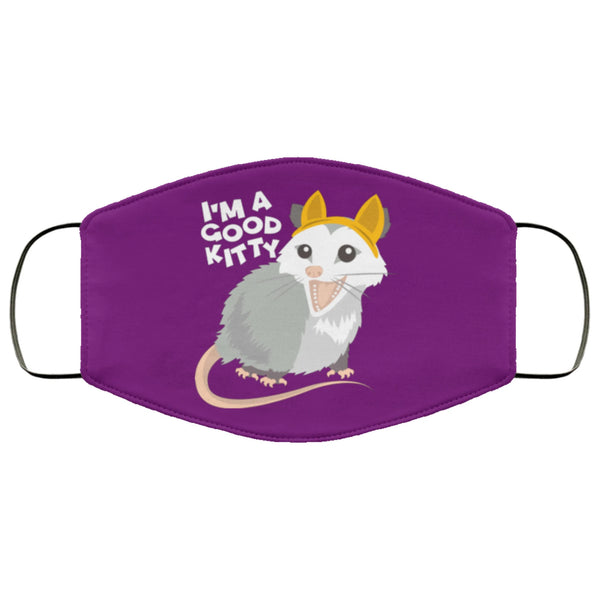 Good Kitty Cute Opossum Face Mask Adult & Kids Mask Trash Queen Possum Animal Print Face Masks Anti Microbial Ultra Breathable