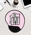 Skeleton Mouse Pad, Coffee Addict Gift, Coffee Lover Gift, Coworker Gift, Custom Mouse Pad With Wrist Rest , Mousepad Gel