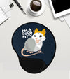 Good Kitty Cute Opossum Mouse Pad Trash Queen Possum Animal Print with Wrist Rest Mousepad Gel