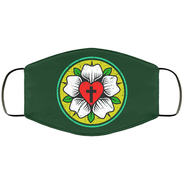 Lutheran Face Mask Adult & Kids Mask Religious Protestant CrossFace Masks Anti Microbial Ultra Breathable