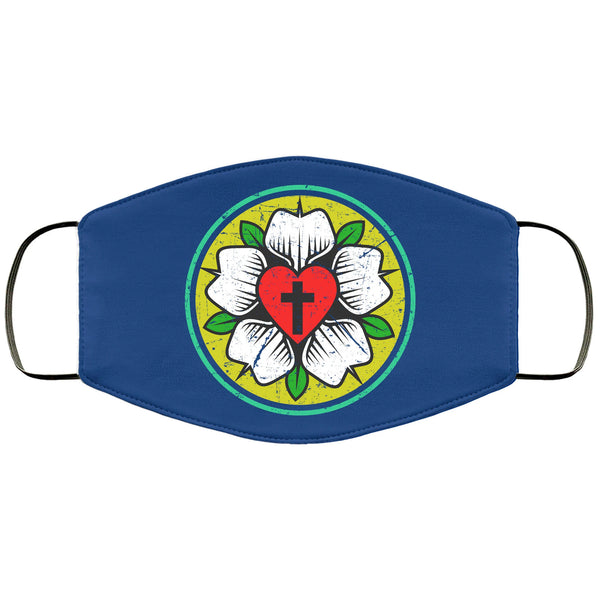 Lutheran Face Mask Adult & Kids Mask Religious Protestant CrossFace Masks Anti Microbial Ultra Breathable