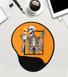 Skeleton Mouse Pad / Peace Sign Mousepad / Coffee Lover Gift / Custom Mouse Pad With Wrist Rest/ Mousepad Gel