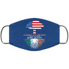 American Grown Irish Roots Face Mask Adult & Kids Mask Ireland FlagFace Masks Anti Microbial Ultra Breathable