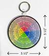 Feelings Wheel Keychain 2 1/2" or 3 1/2" / Acrylic Emotions Wheel Key Chain / Self Care Keychain / Therapist Gift / Stocking Stuffer