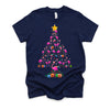 Pink Flamingo Christmas Tree Cute Flamingos Holiday Decor T-Shirt