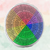 Feelings Wheel Pillow / Emotions Wheel Round Pillow / Therapist Gift / Color Wheel Of Emotions / DBT Therapy Tools / Emotional Wheel Chart