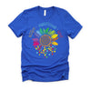 Autism Awareness Accept Understand Love ASD Rainbow Flower T-Shirt
