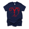 Red Aries Zodiac Sign Birthday Stars March April Horoscope T-Shirt