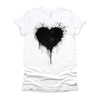 Black Heart Splatter Tshirt, Valentines Day Gift Shirt, Big Hearts Unisex T-Shirt XS-4XL