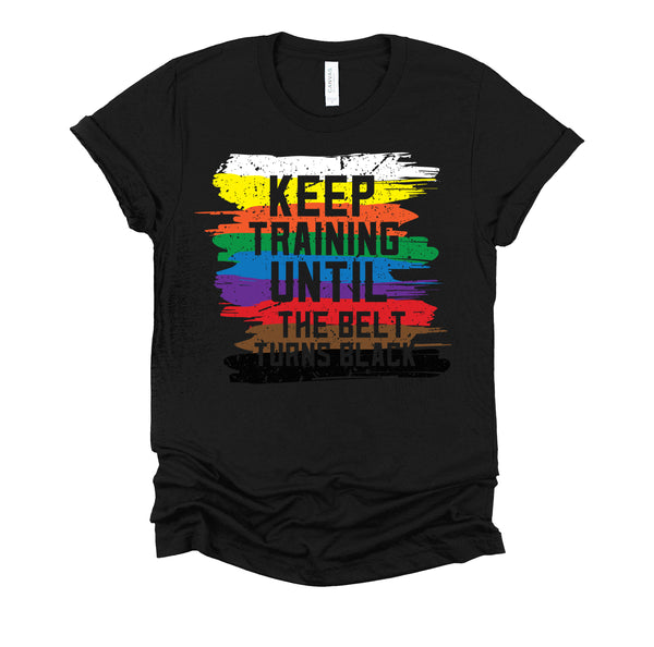 Black Belt Martial Art Training Karate Tae Kwon Do Kick T-Shirt