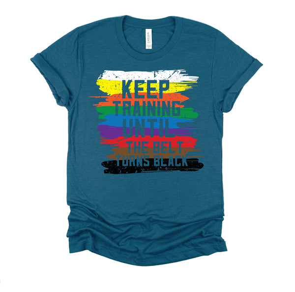 Black Belt Martial Art Training Karate Tae Kwon Do Kick T-Shirt