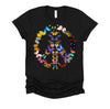 Peace Sign Butterflies 60's Retro Design World 70s Hippie T-Shirt