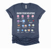 Immune System Cells Tshirt, Microbiology Shirt, Know Your Weapon T Shirt, Funny Biology Gift Unisex T-Shirt XS-4XL