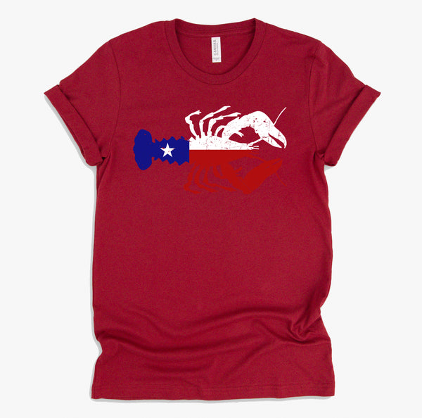 Crawfish Texas Seafood Shellfish Lone Star Southern Food T-Shirt