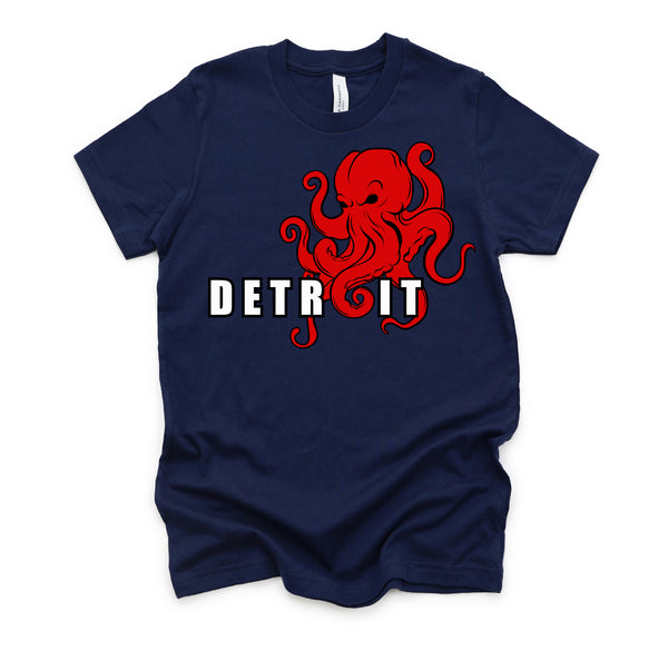 Detroit Michigan Octopus Kraken Downtown Motor City T-Shirt