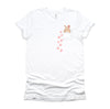 Easter Cute Bunny in Shirt Pocket Tee Rabbit Footprints T-Shirt