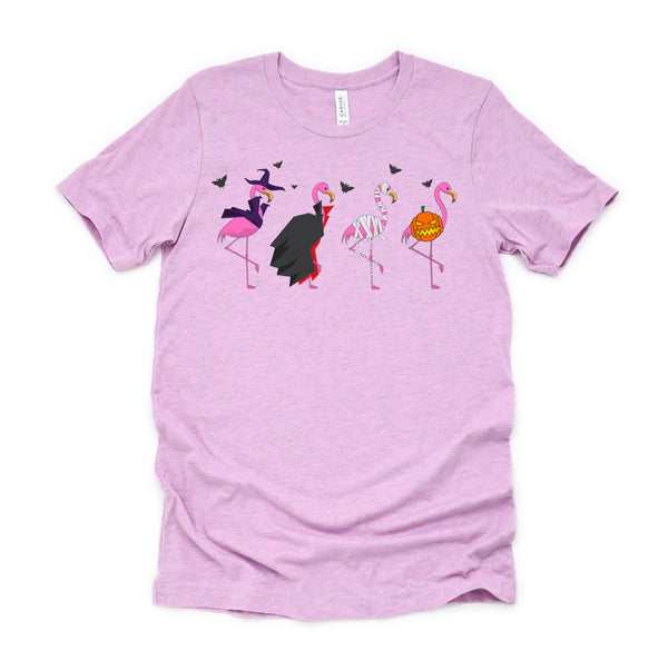 Pink Flamingo Halloween Costume Witch Vampire Mummy Jack T-Shirt