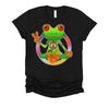 Hippie Frog Peace Sign Yoga Frogs Hippies 70s T-Shirt