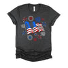 Fireworks 4th of July American Flag Patriotic Sparklers T-Shirt