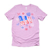 Fireworks 4th of July American Flag Patriotic Sparklers T-Shirt
