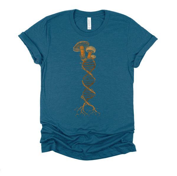 Mushroom Cottagecore DNA Mycology Shroom Hunter Foraging Shirt