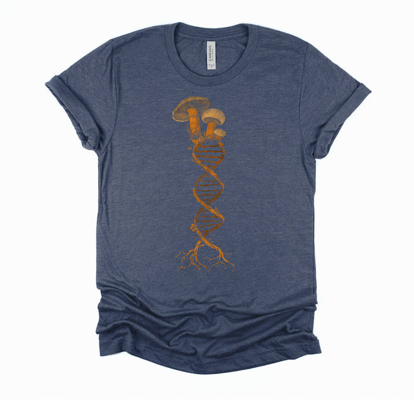 Mushroom Cottagecore DNA Mycology Shroom Hunter Foraging Shirt