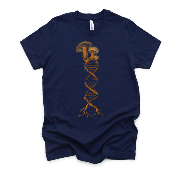 Mushroom Cottagecore DNA Mycology Shroom Hunter Foraging Shirt