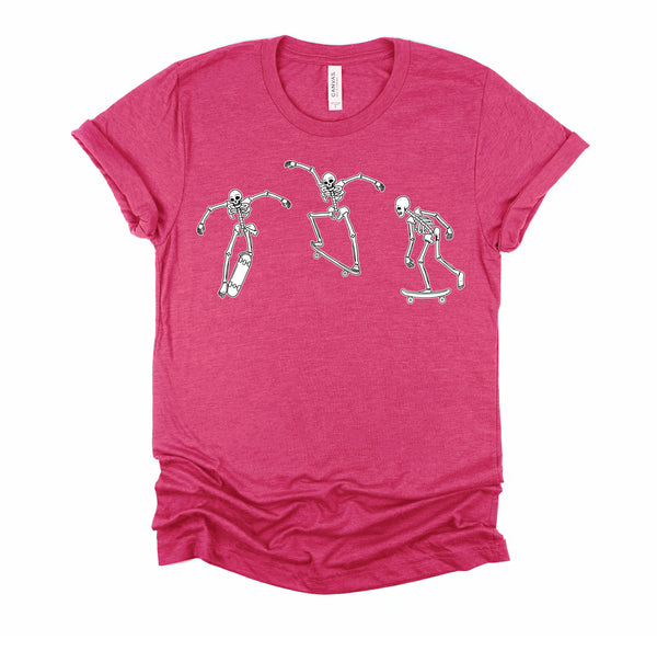 Skateboarding Skeletons Skater Halloween Shirt